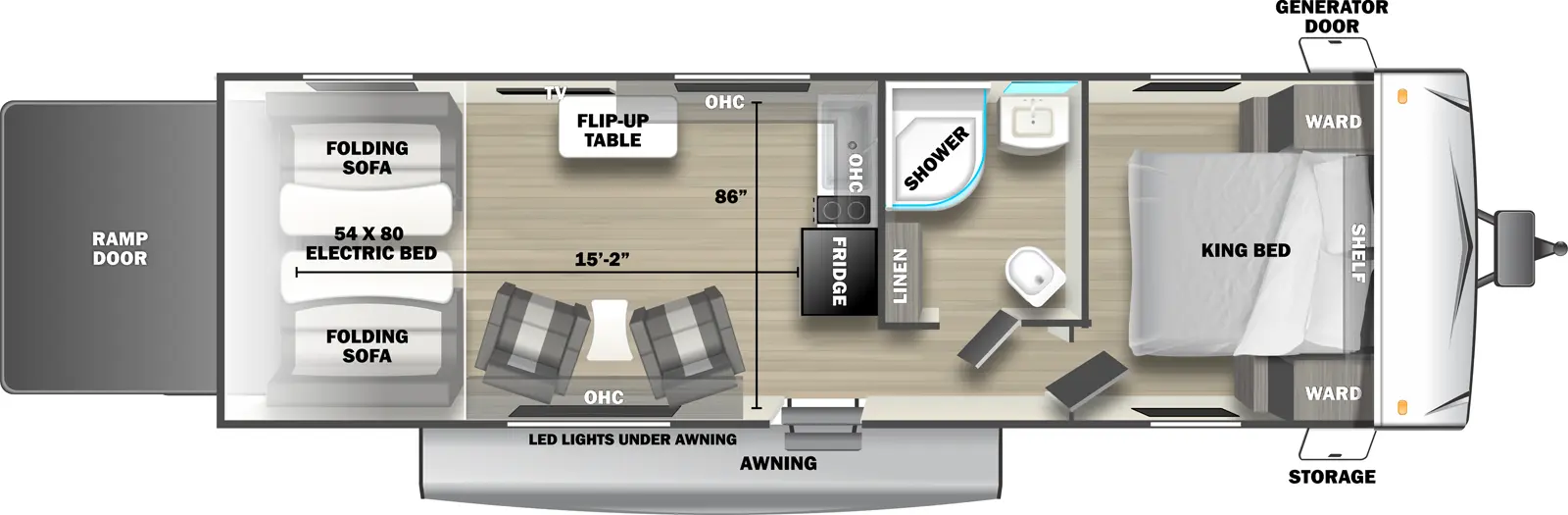 Shockwave 2750RLX Floorplan